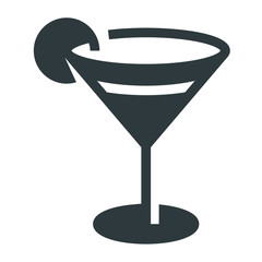 cocktail black icons on white background