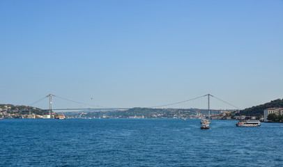 Fototapeta na wymiar View of Bosphorus Strait in Istanbul, Turkey