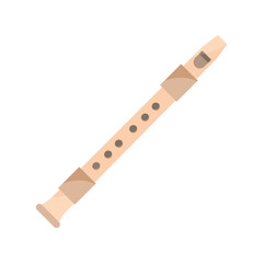 flute wind musical instrument isolated icon