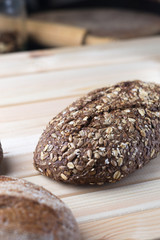 dark bread on light wood