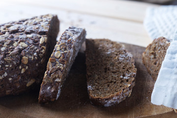 dark bread on light wood