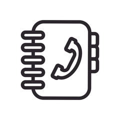 phone book line style icon