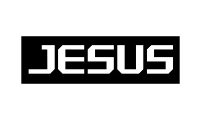 Jesus name text design, typography for print or use as poster, card, flyer or T Shirt