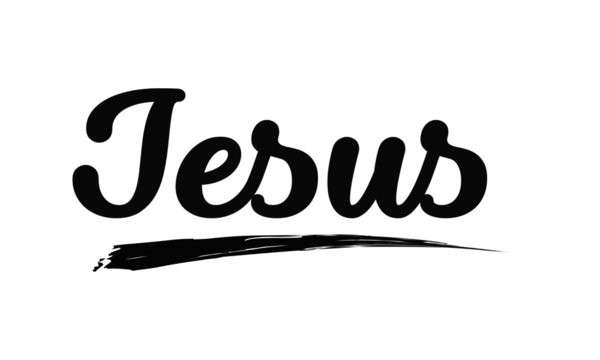 Jesus name text design, typography for print or use as poster, card, flyer or T Shirt