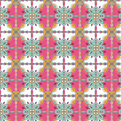 Floral mosaic. Pattern design. Floral background