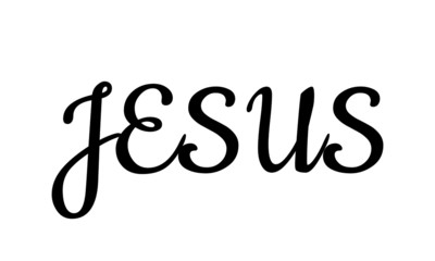 Jesus name text design, typography for print or use as poster, card, flyer or T Shirt
