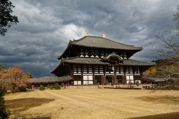 Entrance to the pagoda with trees in park