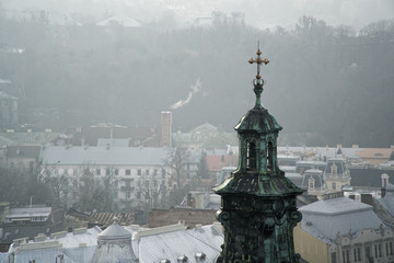 Church dome tower in Lviv, the European city of Culture - 331209909