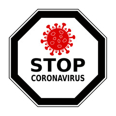 znak stop coronavirus - obrazy, fototapety, plakaty