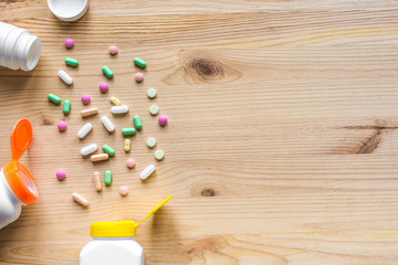 Assorted colorful pills