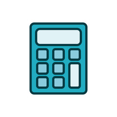 calculator math line style icon