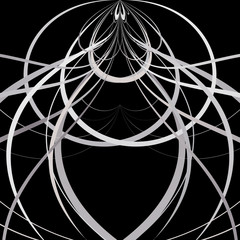 drawing in the gothic style on a black background