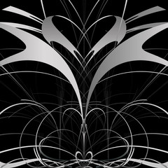 drawing in the gothic style on a black background