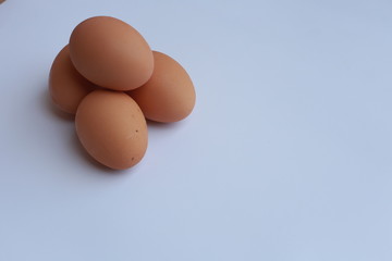 eggs on a white background