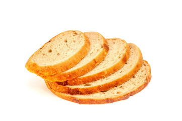 White soft fresh bread on a white background
