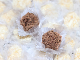 The brigadeiro is a typical sweet of Brazilian cuisine, common in birthday parties.