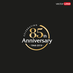 85TH/eighty-five/85 Years Anniversary Logo Vector Template Design Illustration