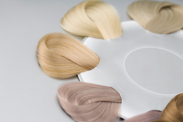 scandinavian Hair samples. close up