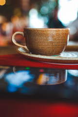 delicious coffee drink in your hands during quarantine