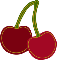 vector illustration of cherry