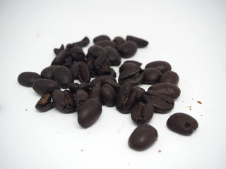 coffee beans on white background