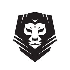 Lion head - vector logo template creative illustration. Animal wild cat face graphic sign. Pride, strong, power concept symbol. Design element. 