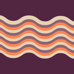 An abstract retro color wavy line background image.
