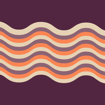 An abstract retro color wavy line background image.