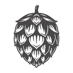 Black and white craft beer hop seed