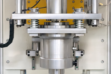 Close-up of the pressure equipment on the production line