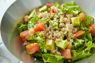 Quinoa, avocado and tomato salad 