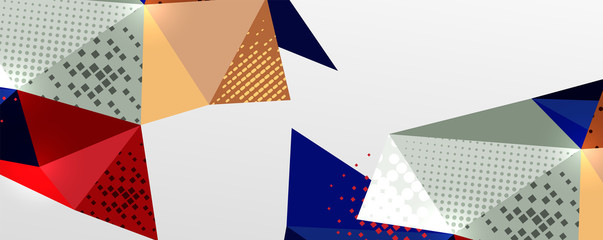 Abstract background - trendy low poly triangle shapes polygonal pattern. Vector Illustration For Wallpaper, Banner, Background, Card, Book Illustration, landing page