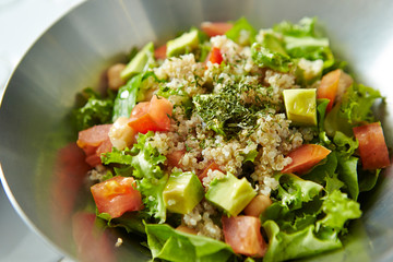 Quinoa, avocado and tomato salad 