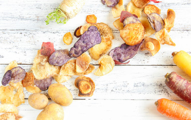 Gemüsechips Kartoffelchips Chips Gemüse Kartoffel Bunt 