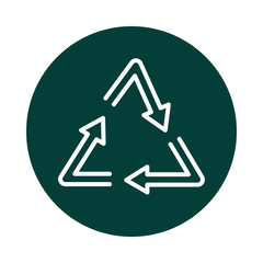 recycle alternative sustainable energy block line style icon