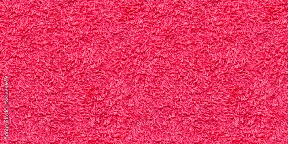 Poster red terry cloth. seamless texture. background for design