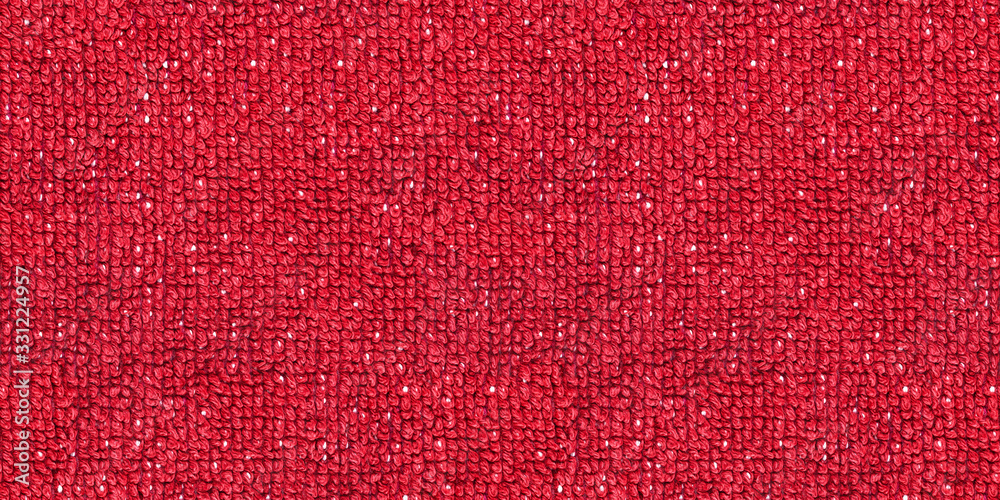 Poster red terry cloth. seamless texture. background for design