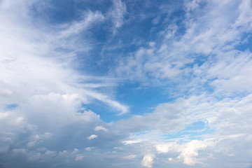 blue sky with white clouds