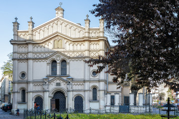 Fototapeta premium Facade of the Tempel Synagogue in Krakow, Poland