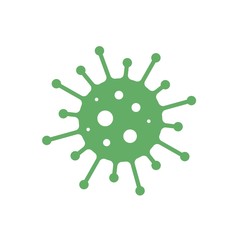 Coronavirus Covid-19 Corona virus icon. China pathogen respiratory infection influenza pandemic. virion of Corona-virus. Vector