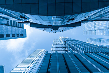 Fototapeta na wymiar looking Up Modern Office Building