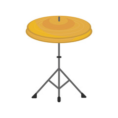 cymbals in tripod percussion musical instrument isolated icon