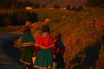 Fototapeta na wymiar Native ecuadorian people