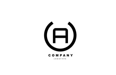 A black and white letter logo alphabet icon design for company and business
