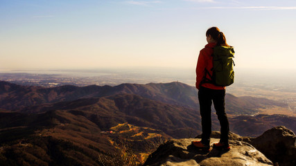 Fototapeta premium Stunning view from a mountain Tsukubasan