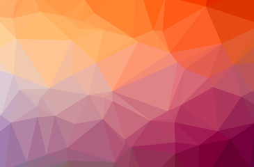 Illustration of abstract Orange horizontal low poly background. Beautiful polygon design pattern.