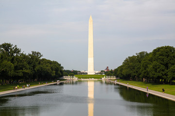 Washungton D.C.,USA-June 14,2018 - Landscape Washington monument obelisc in USA.