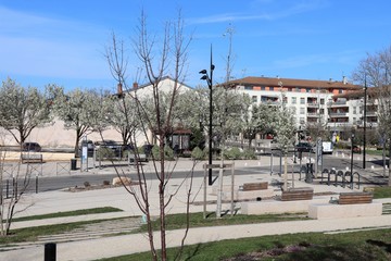Saint Barth&eacute;l&eacute;my Catholic Church in Genas built in 1876 - city of Genas - Department of Rh&ocirc;ne - France - Exterior view