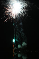 fireworks in the night sky