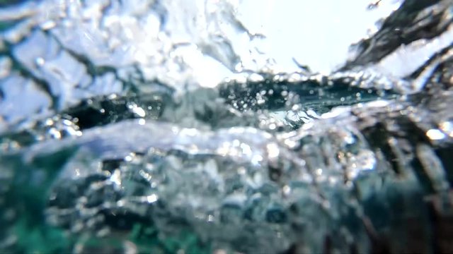 shark bite in slow motion attacking the camera